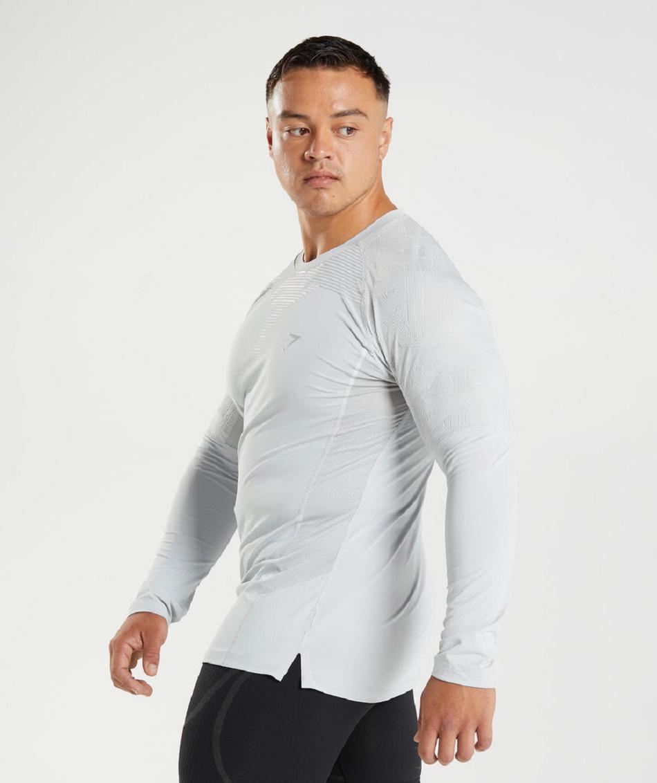 Gymshark 315 Muške Dugi Rukav Svijetlo Sive | HR 2621PJJ